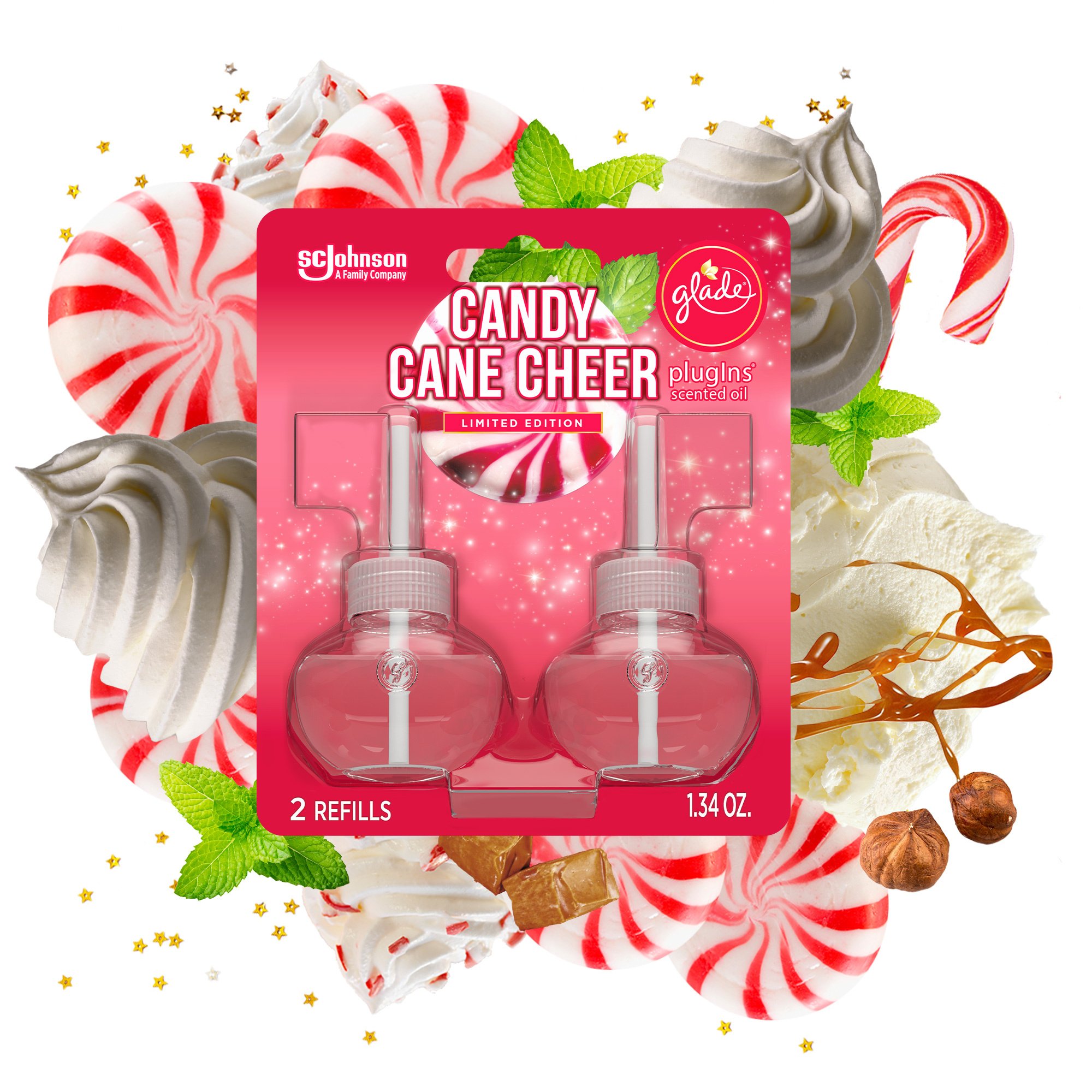 Glade PlugIns Candy Cane Cheer Scented Oil Refills Shop Scented Oils
