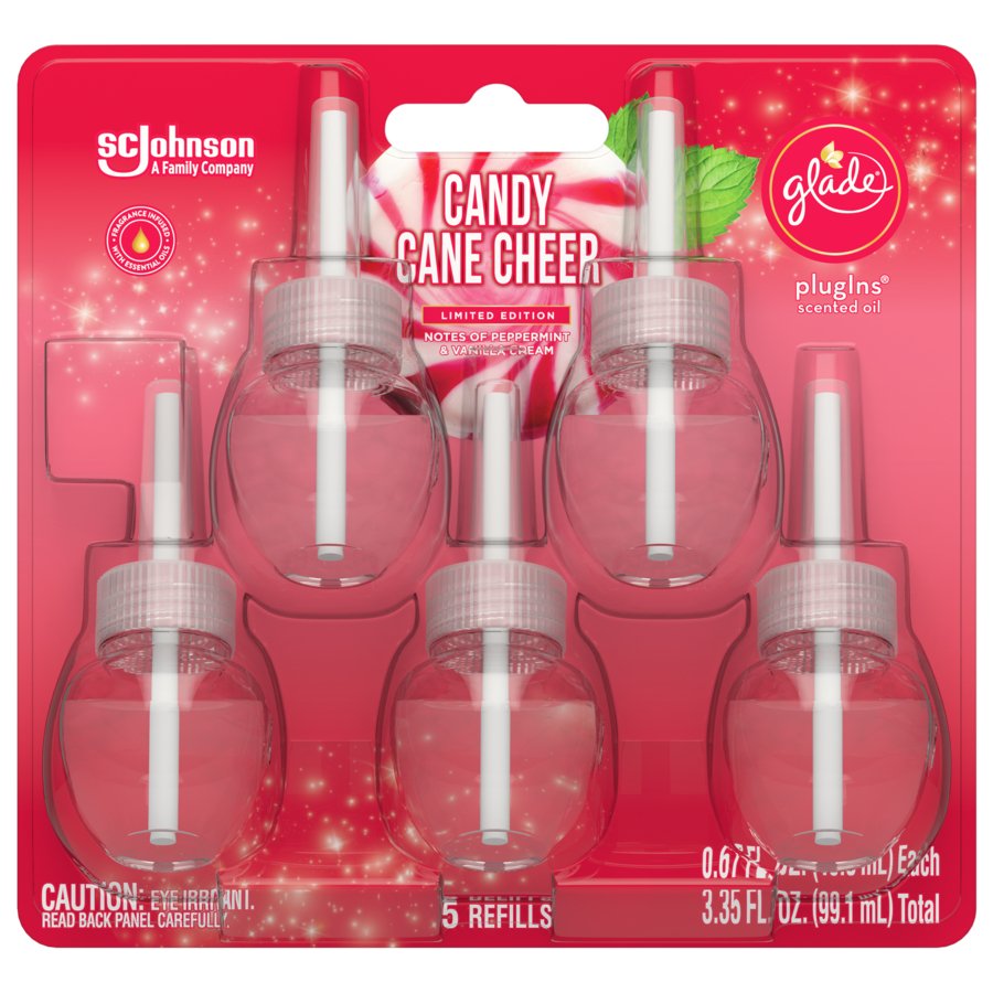 Glade PlugIns Candy Cane Cheer Scented Oil Refills Shop Air