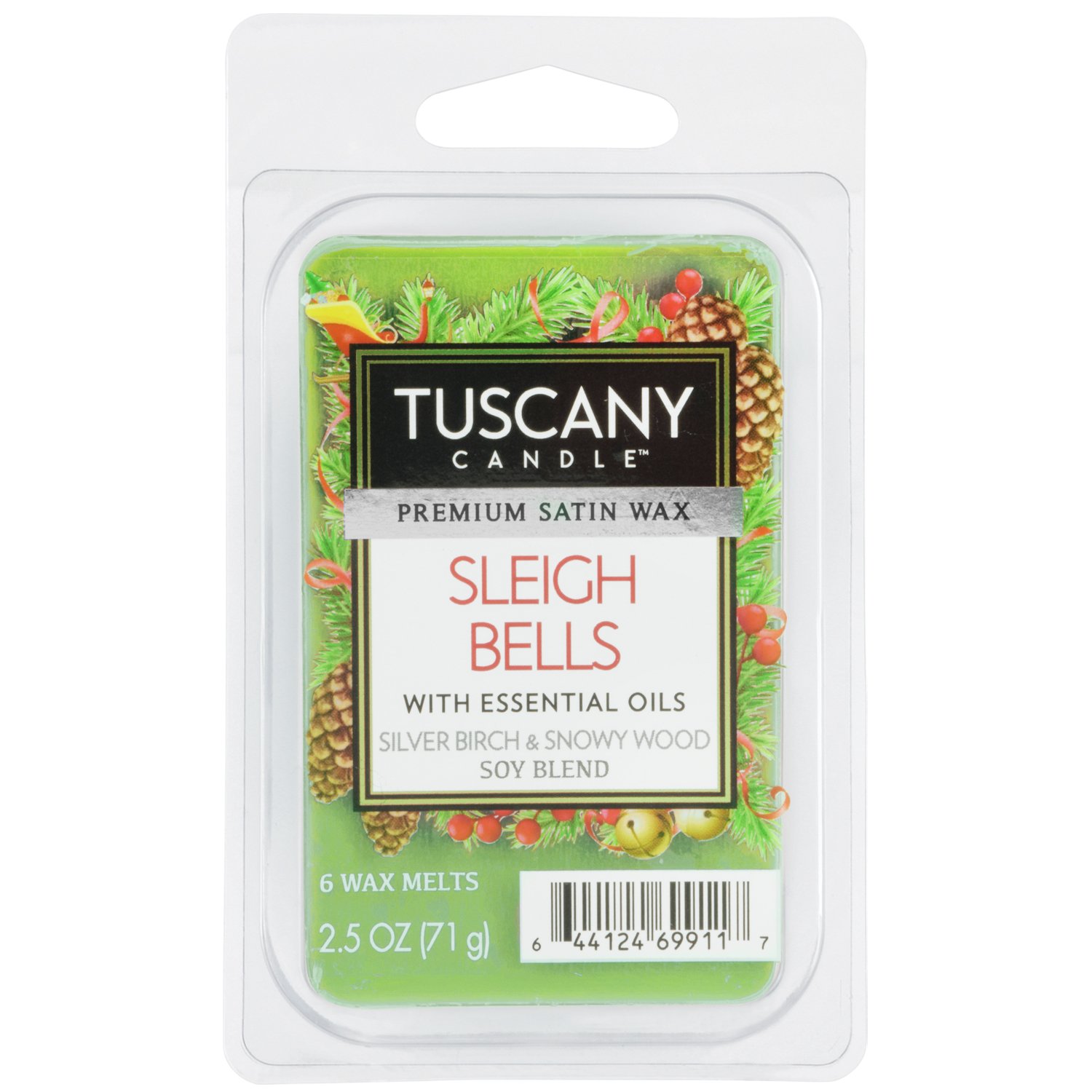 Tuscany Candle Sleigh Bells Scent Holiday Wax Melt Cubes Shop Scented
