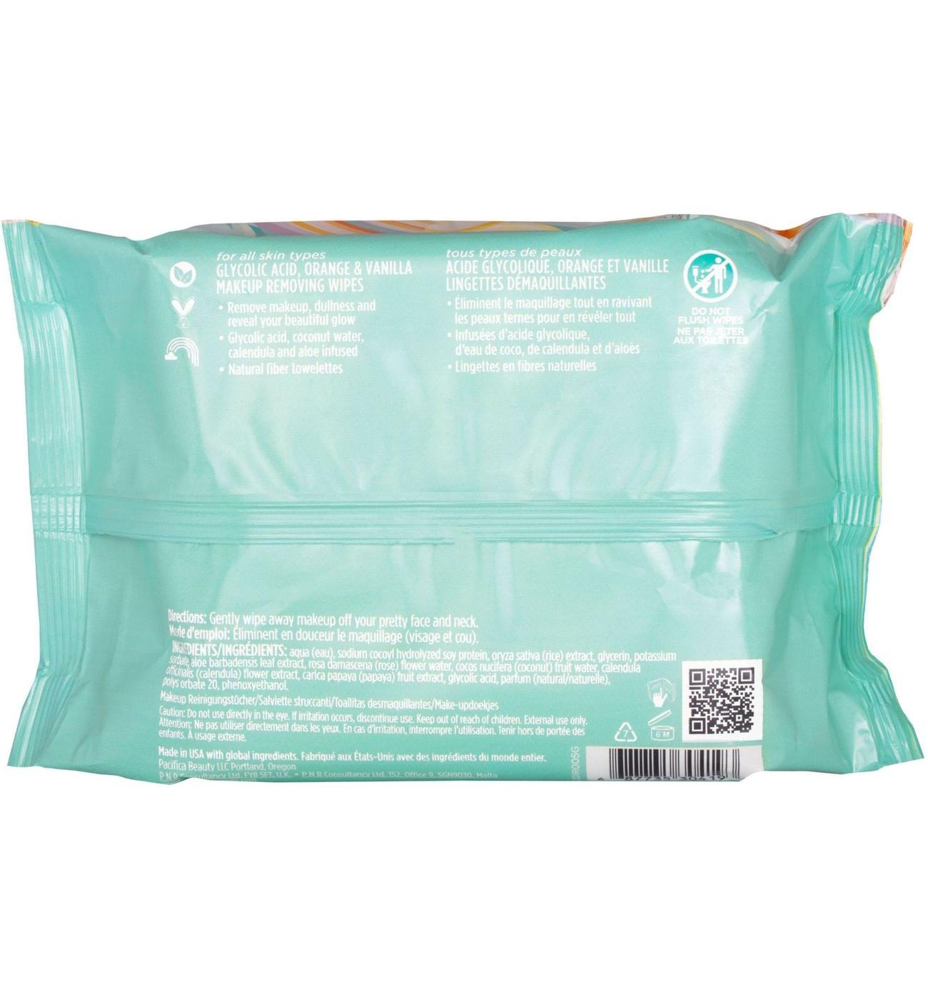 Pacifica Glowing Glycolic Acid Orange & Vanilla Makeup Removing Wipes; image 2 of 7
