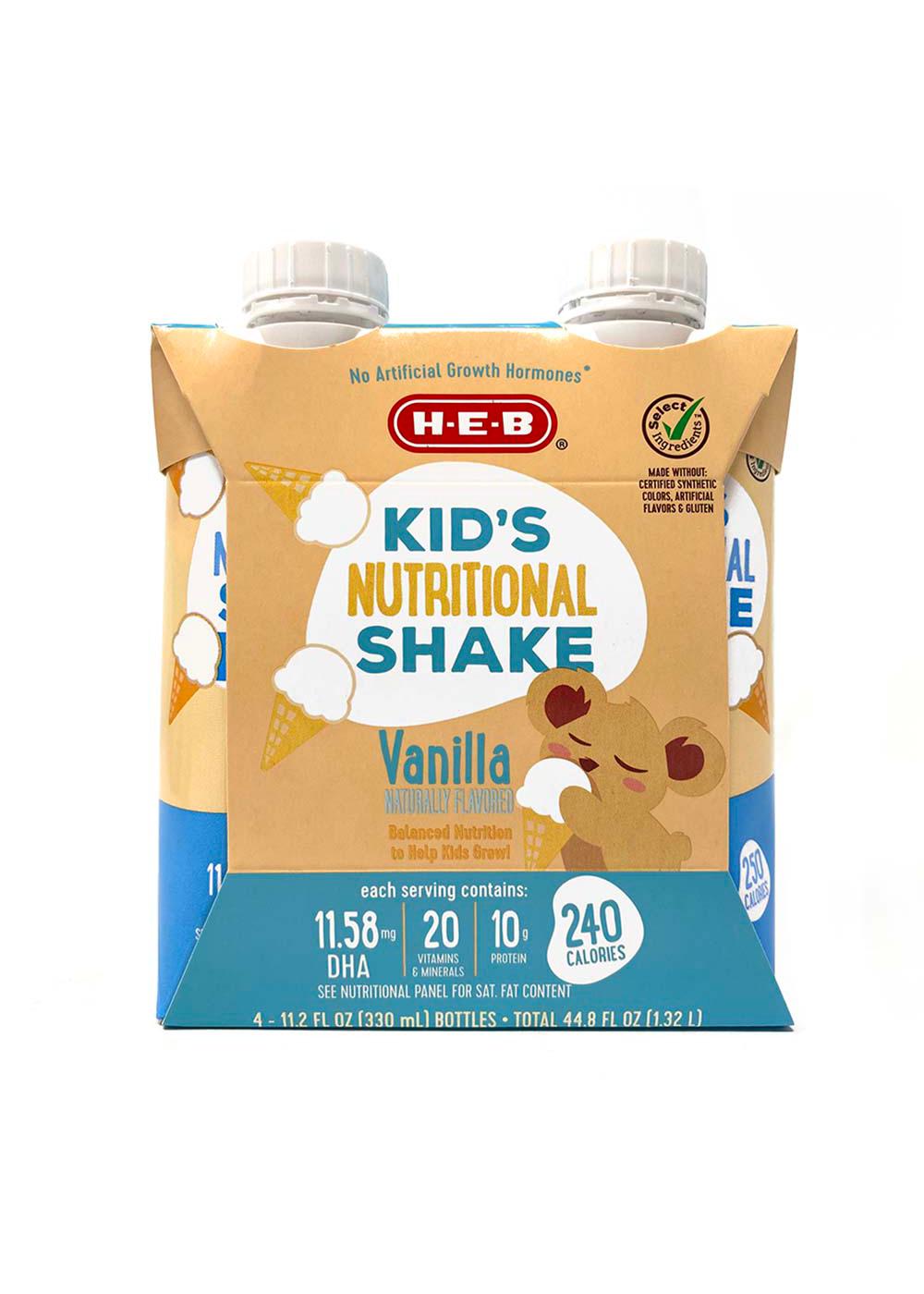 H-E-B Kid's Nutritional Shake - Vanilla; image 1 of 2