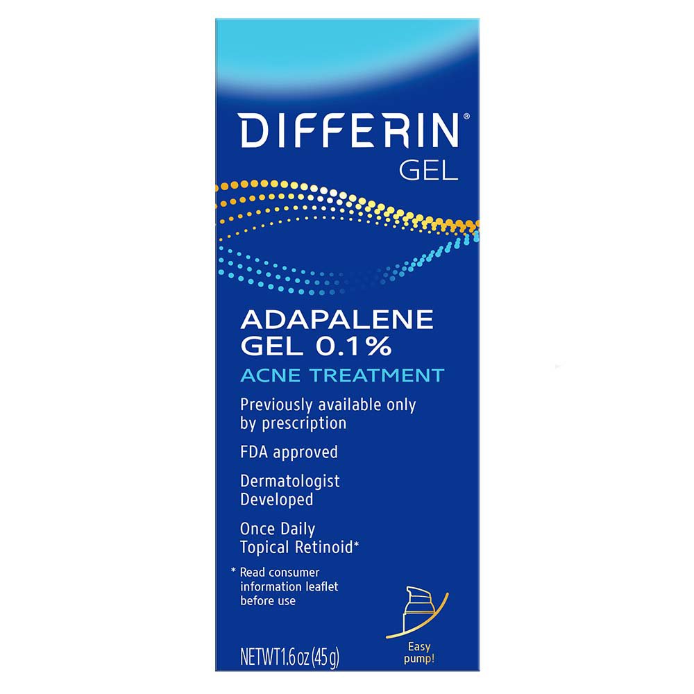 Differin Gel Acne Treatment 0.1 Adapalene Pump Shop Facial cleansers