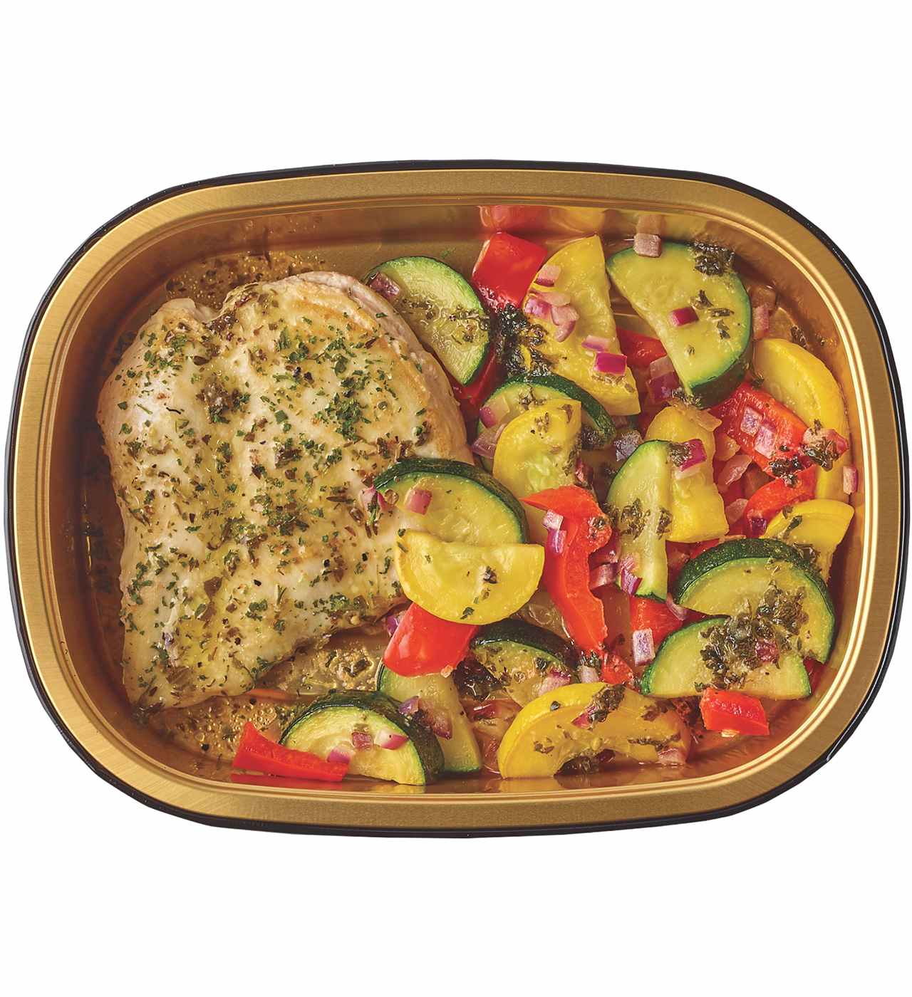 Meal Simple by H-E-B Greek-Style Chicken Breast & Lemon Rosemary Feta Vegetables; image 1 of 2