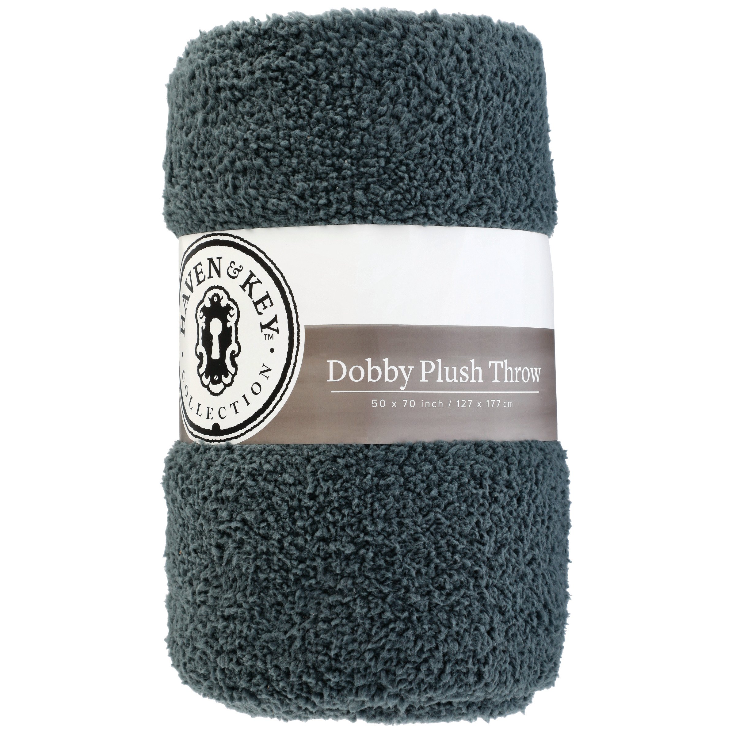 Haven & Key Gray Dobby Plush Throw - Shop Blankets & Throws at H-E-B