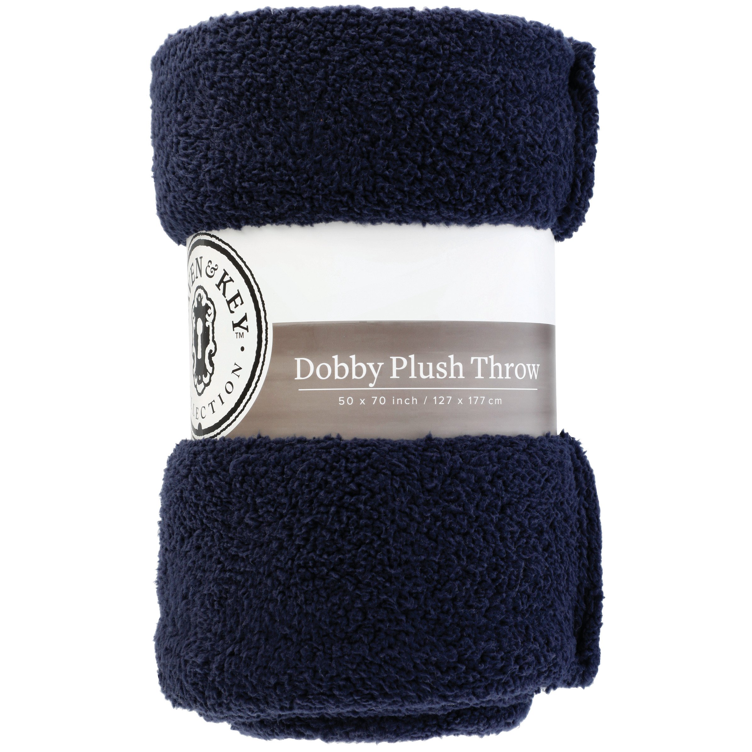 Haven & Key Navy Dobby Plush Throw - Shop Blankets & Throws at H-E-B