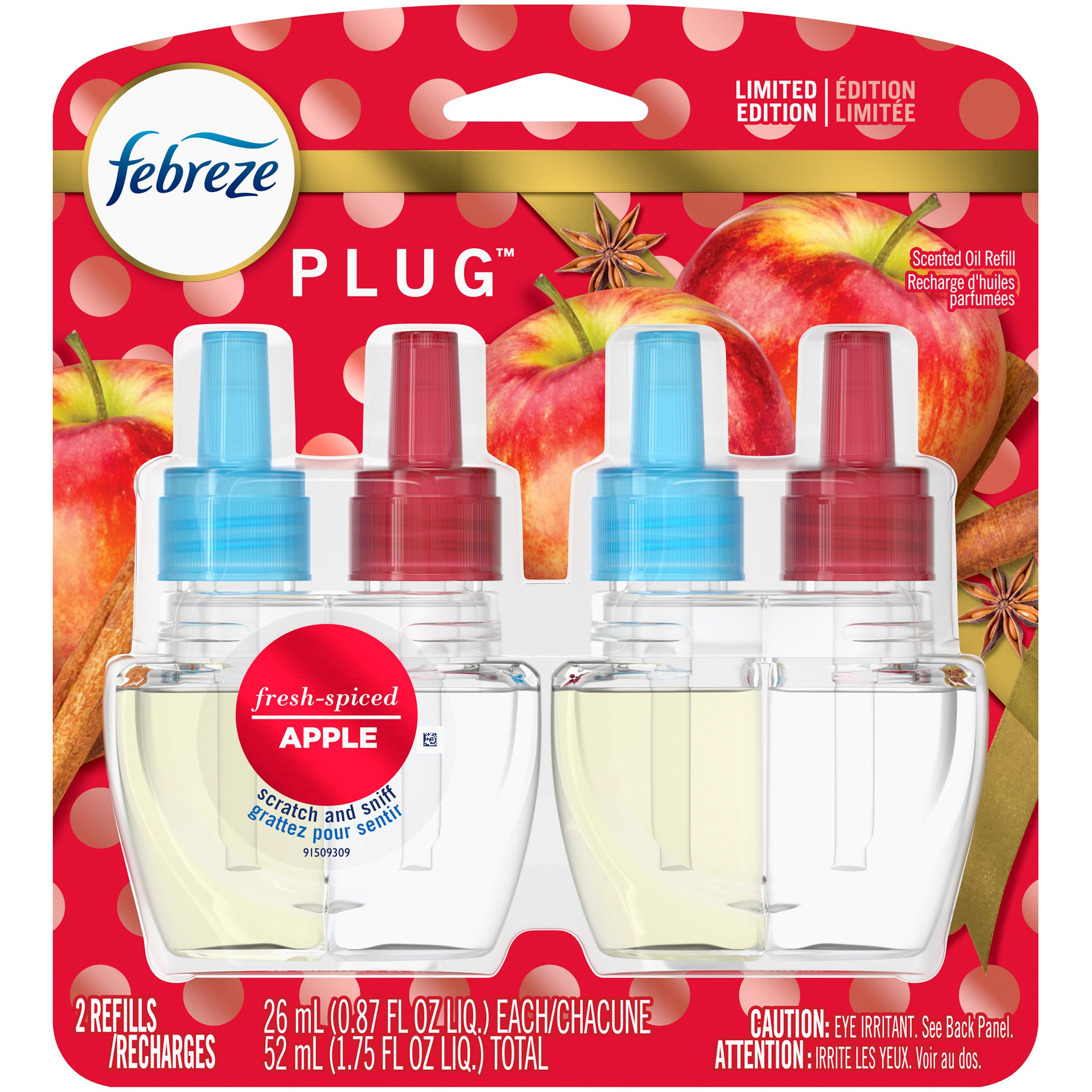 Febreze Plug FreshPressed Apple Scented Oil Refills Shop Scented