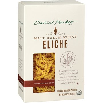 Central Market Organic Single Heritage Grain Matt Durum Wheat Eliche Pasta, 16 oz