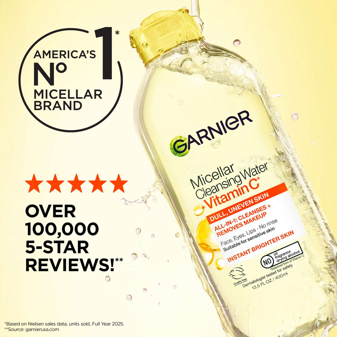 Garnier SkinActive Micellar Cleansing Water - Vitamin C; image 3 of 10