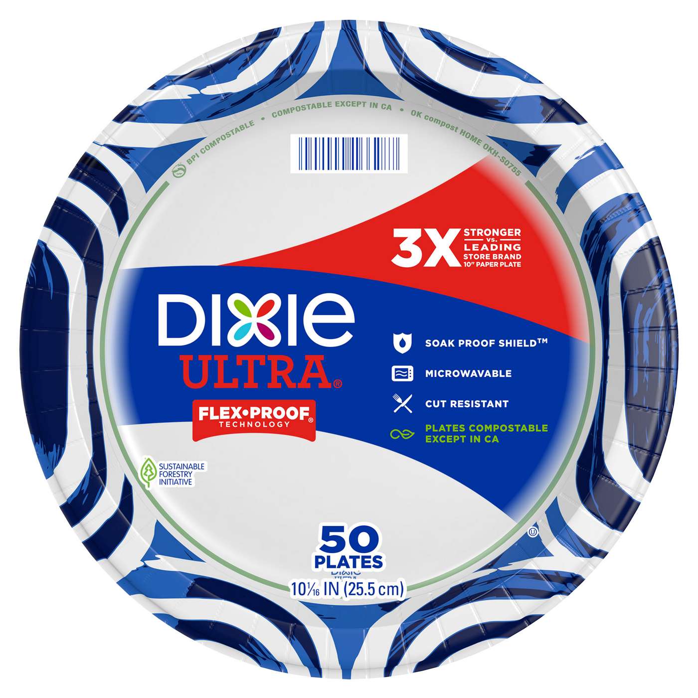 Dixie Ultra 10 in Compostable Paper Plates; image 1 of 7