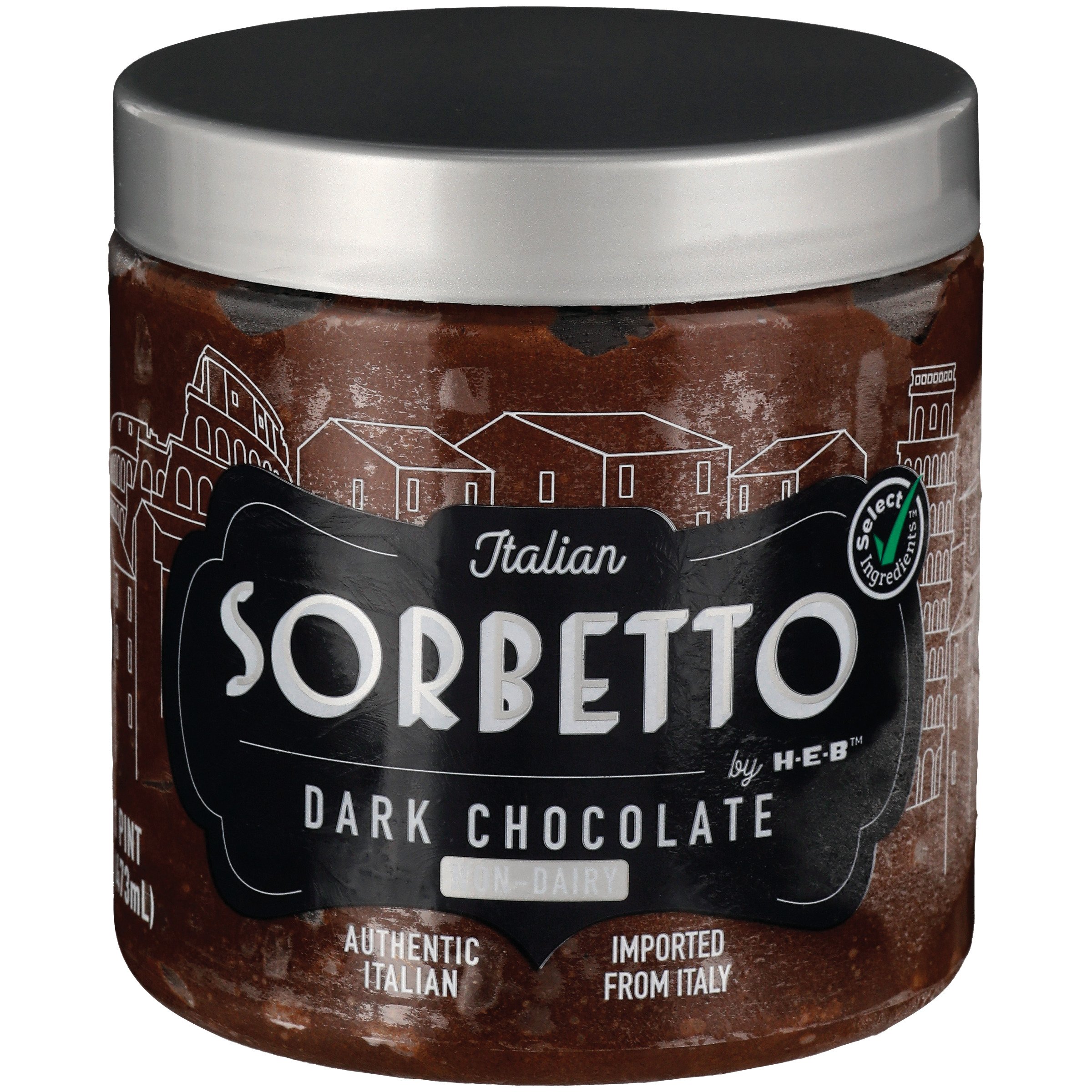 Italian Sorbetto By H-E-B Non-Dairy Frozen Dessert - Dark Chocolate ...