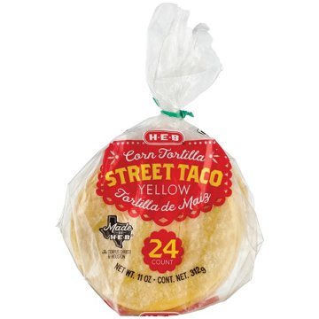 H-E-B Street Taco Yellow Corn Tortillas, 24 ct