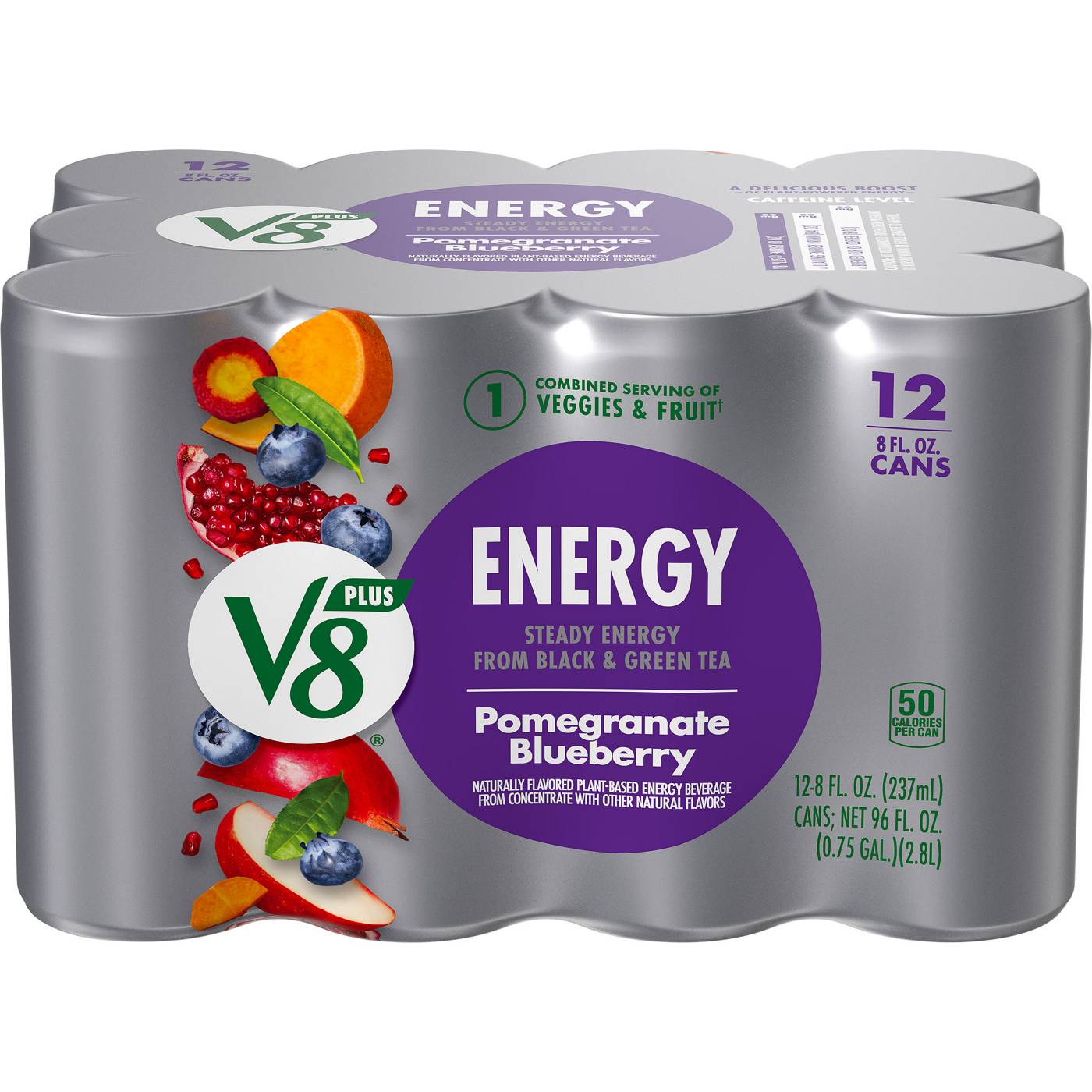 V8 +Energy Pomegranate Blueberry Juice Energy Drink; image 1 of 8