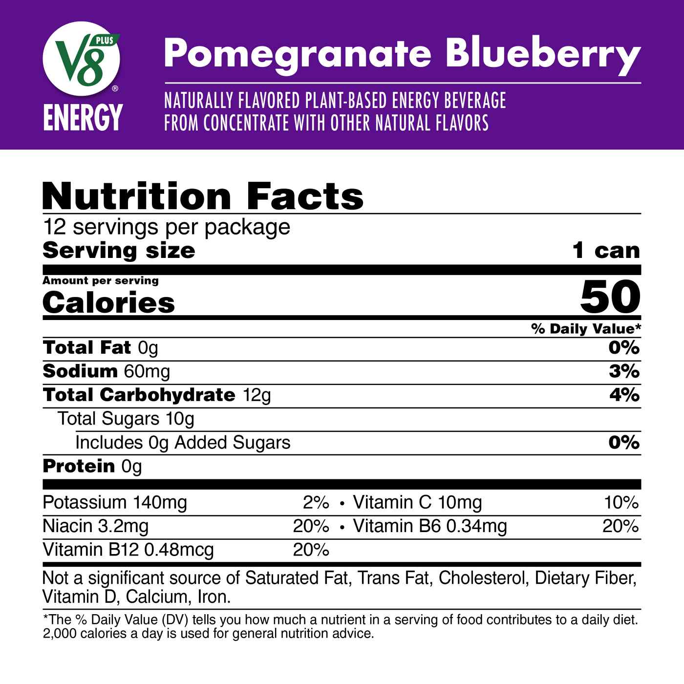 V8 +Energy Pomegranate Blueberry Juice Energy Drink; image 5 of 8