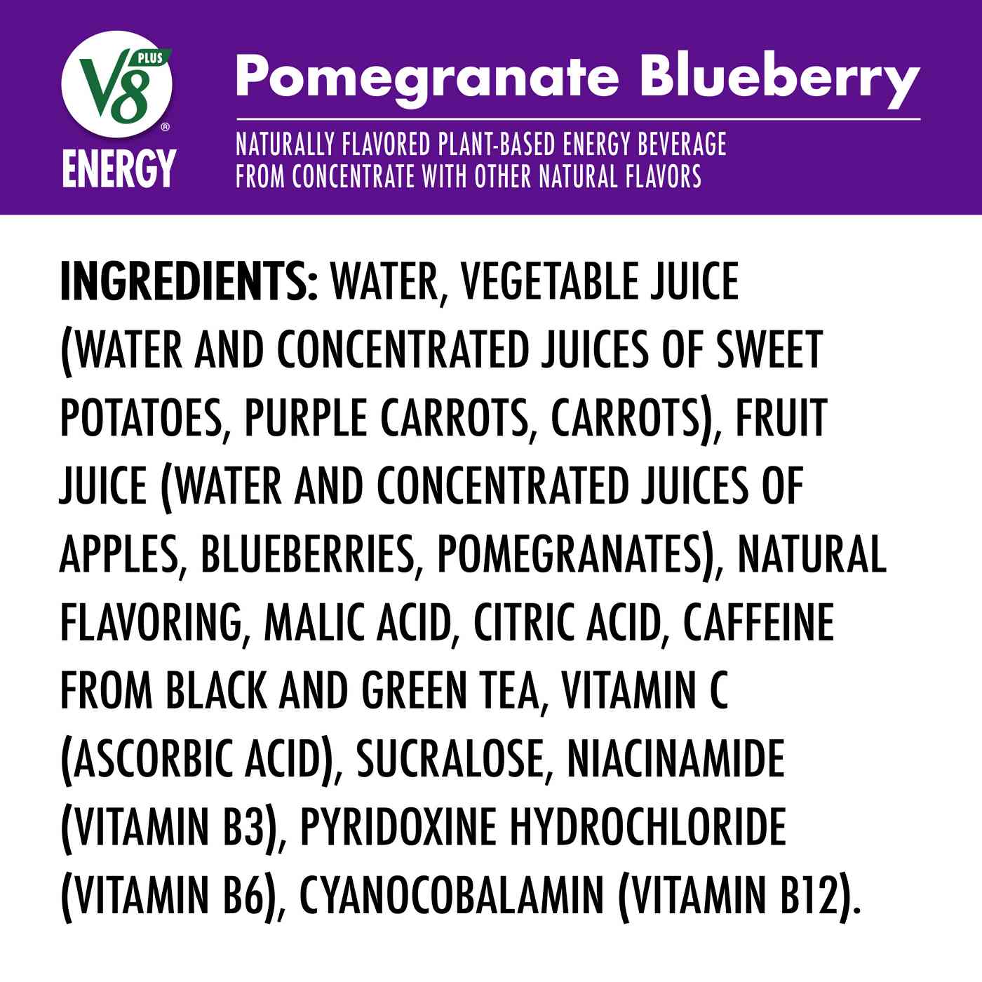 V8 +Energy Pomegranate Blueberry Juice Energy Drink; image 6 of 8