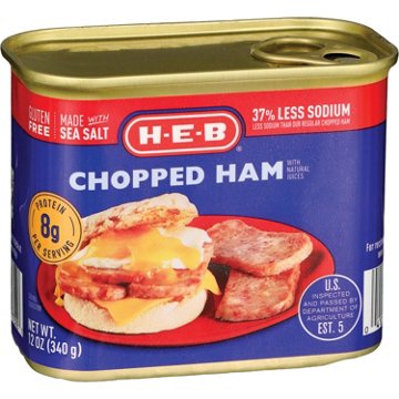 H-E-B Reduced Sodium Chopped Ham, 12 oz