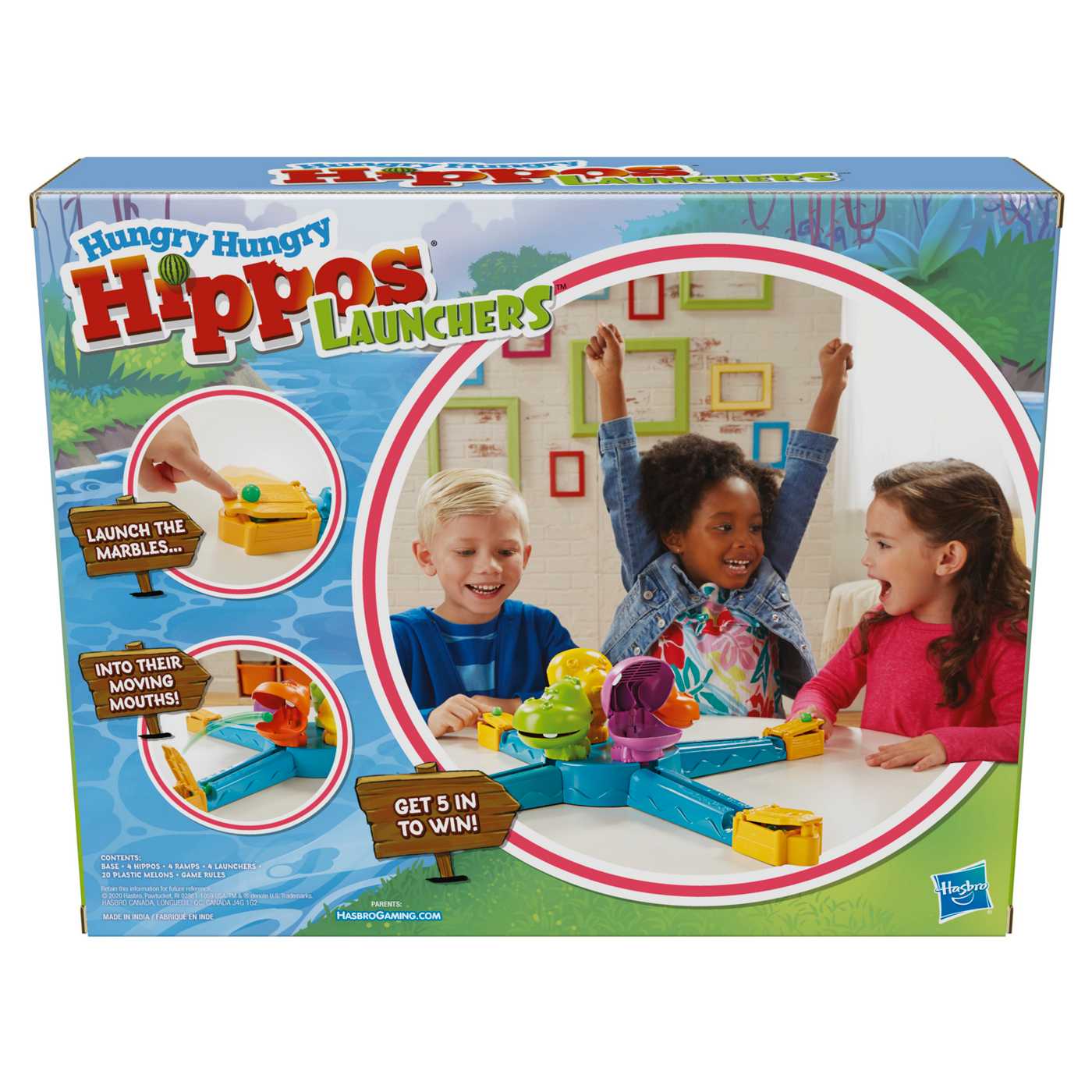 Hasbro Gaming Hungry Hungry Hippos Launchers Game; image 3 of 7