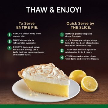 Marie Callender's Lemon Meringue Pie Thaw & Enjoy Frozen Dessert, 31.5 oz