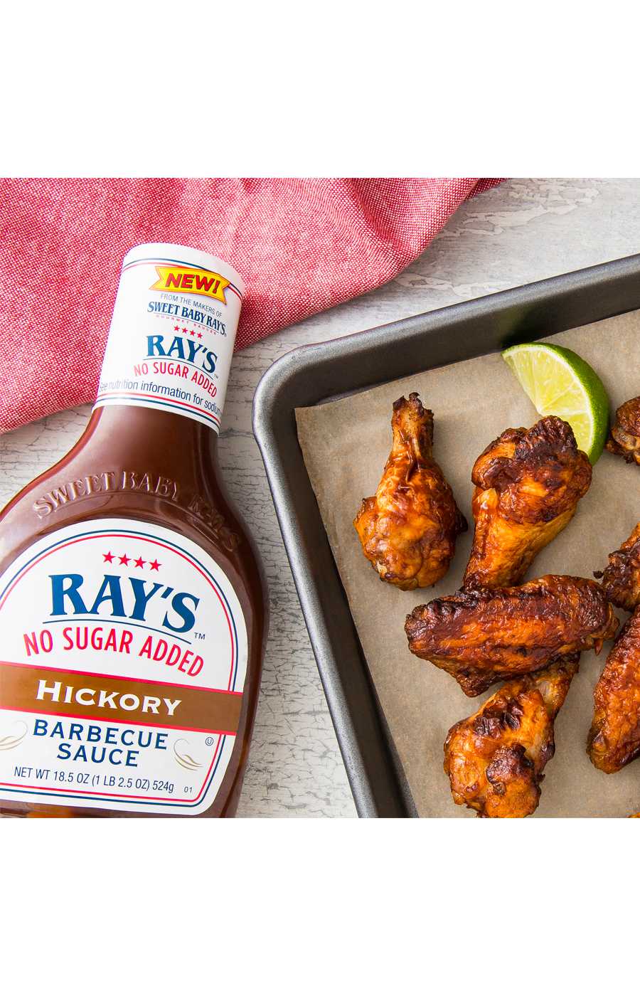 Sweet Baby Ray's No Sugar Added Hickory Barbecue Sauce; image 2 of 4