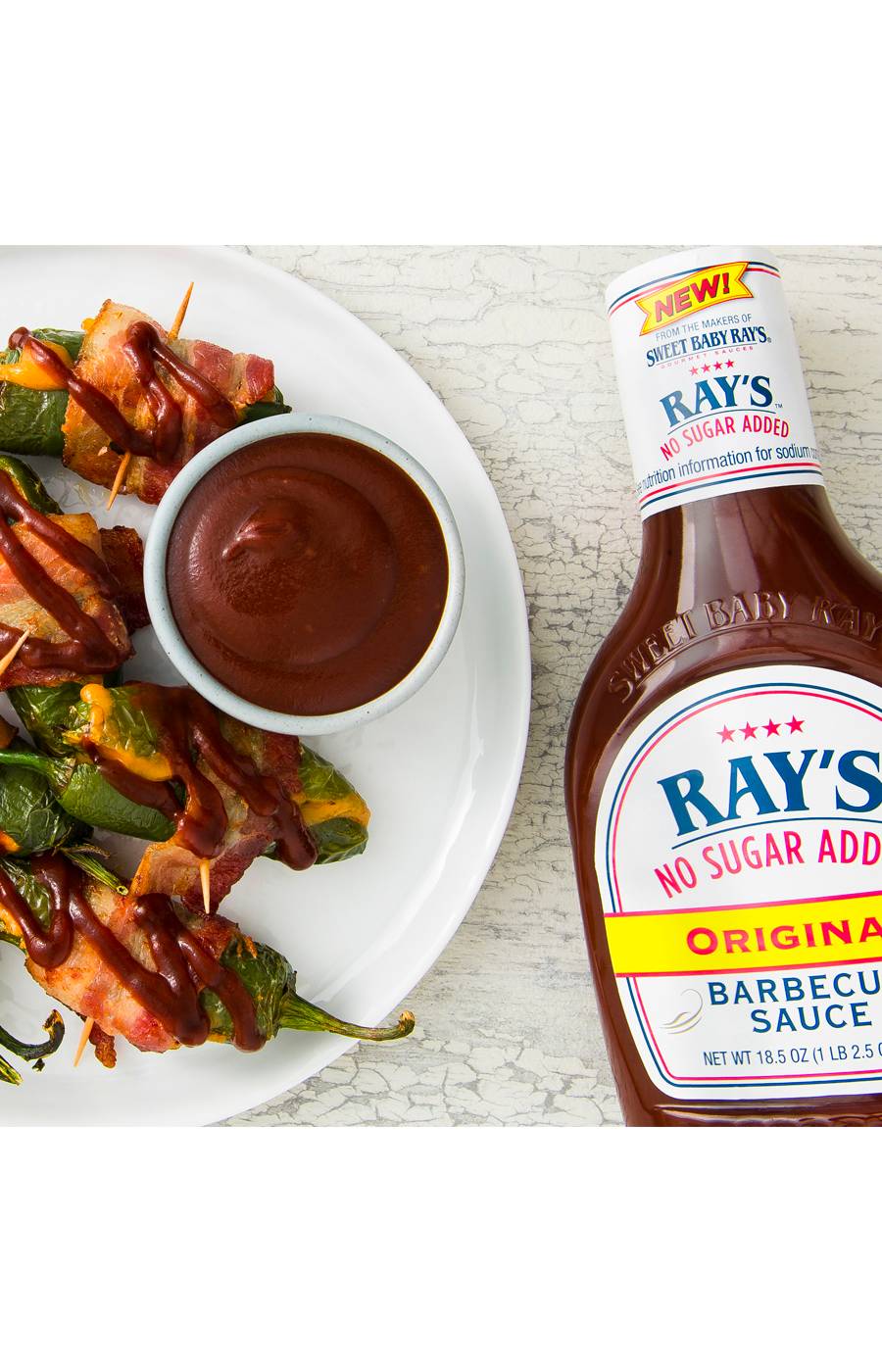Sweet Baby Ray's No Sugar Added Original Barbecue Sauce; image 2 of 4