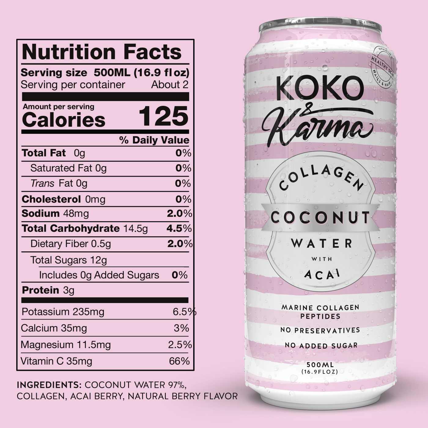 Koko & Karma Collagen Coconut Water; image 2 of 2
