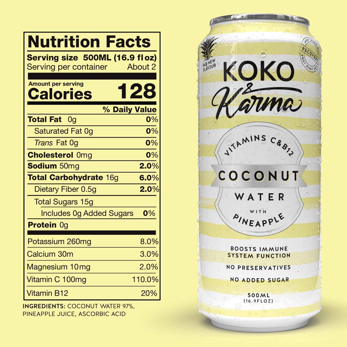 Koko & Karma Vitamin C & Pineapple Coconut Water; image 2 of 2