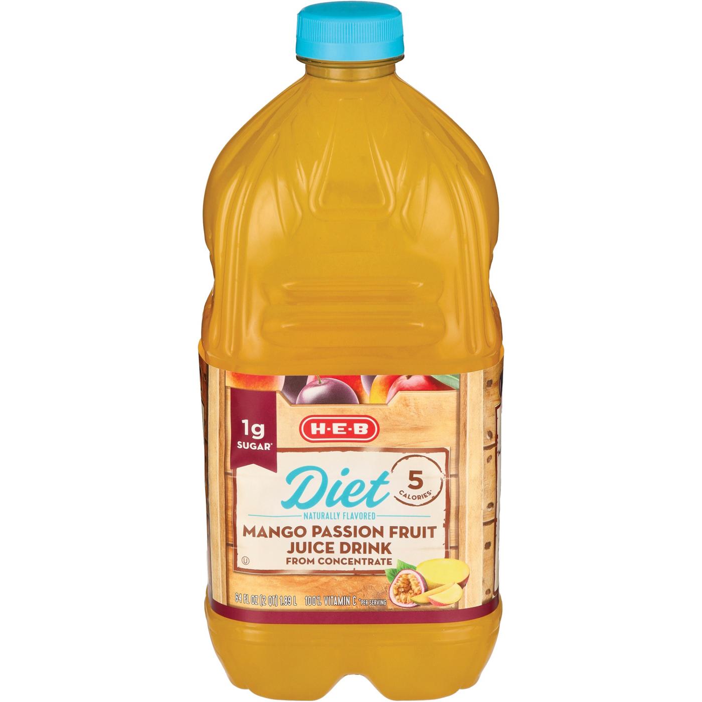 H-E-B Diet Mango Passion Fruit Juice; image 2 of 2
