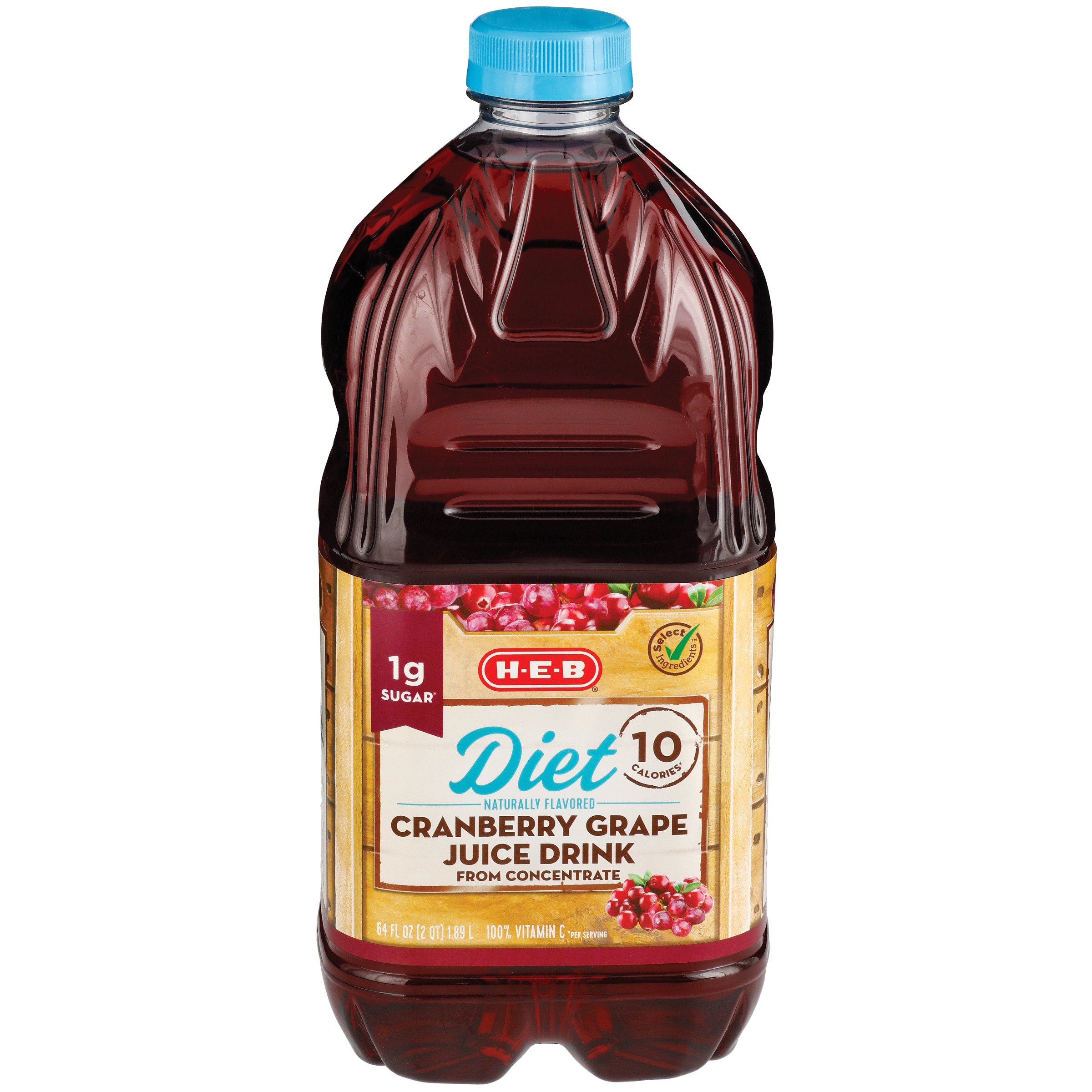 HEB Select Ingredients Diet Cranberry Grape Juice Cocktail Shop