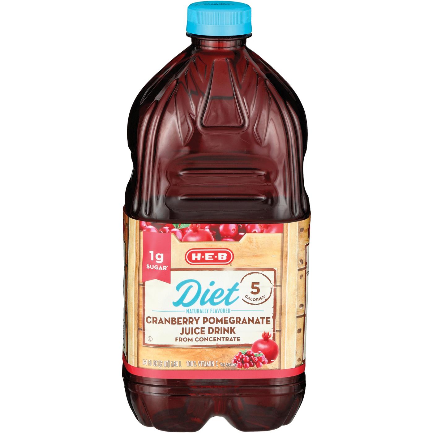 H E B Diet Cranberry Pomegranate Juice Cocktail Shop Juice at H E B