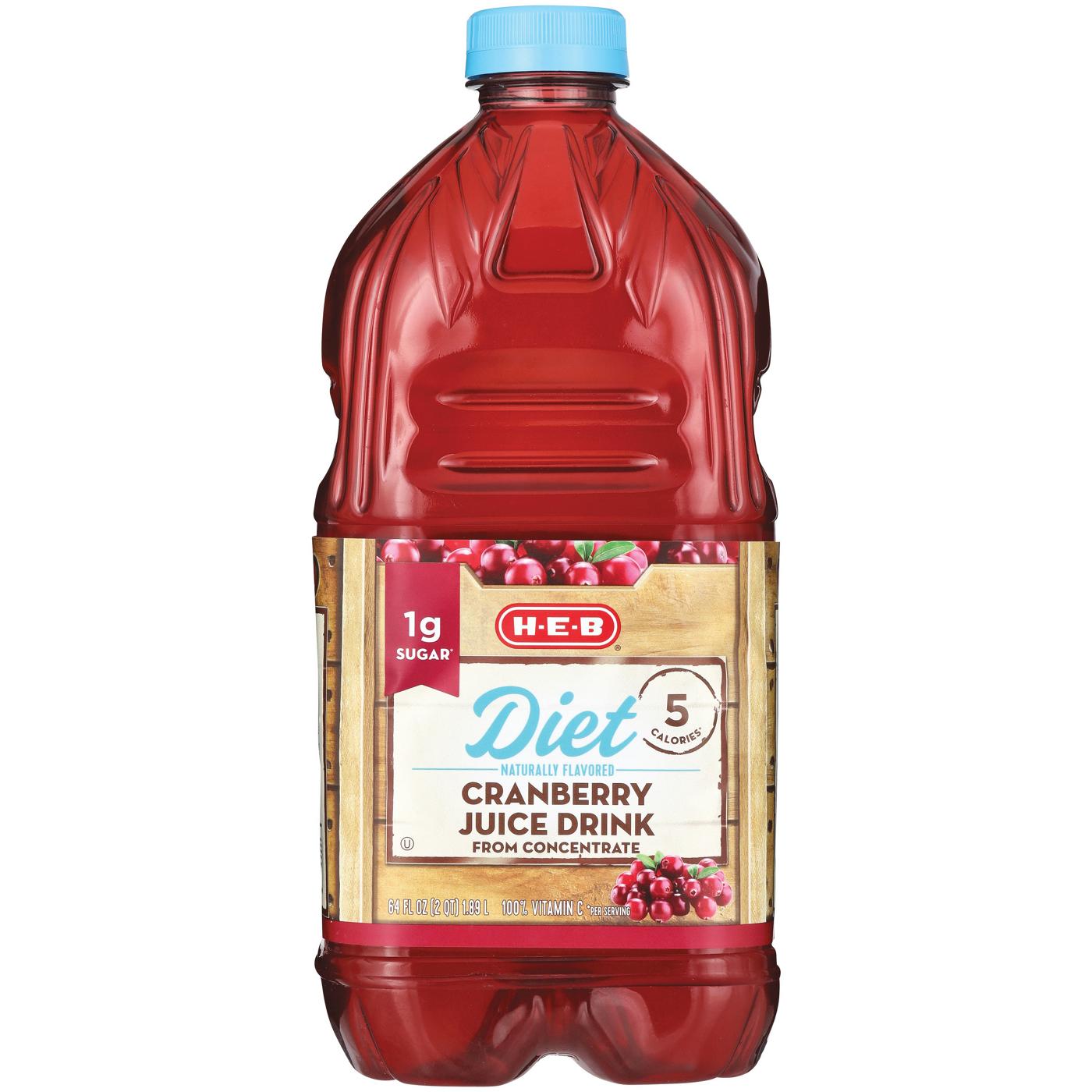 H-E-B Diet Cranberry Juice Cocktail; image 1 of 2