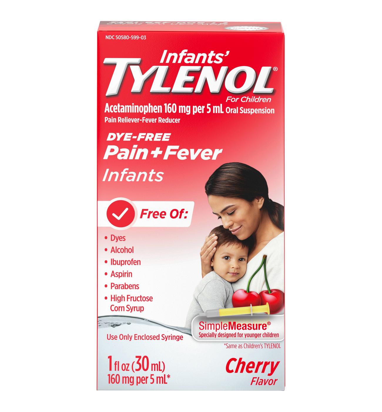 Tylenol Infants' Dye-Free Oral Suspension - Cherry; image 1 of 4