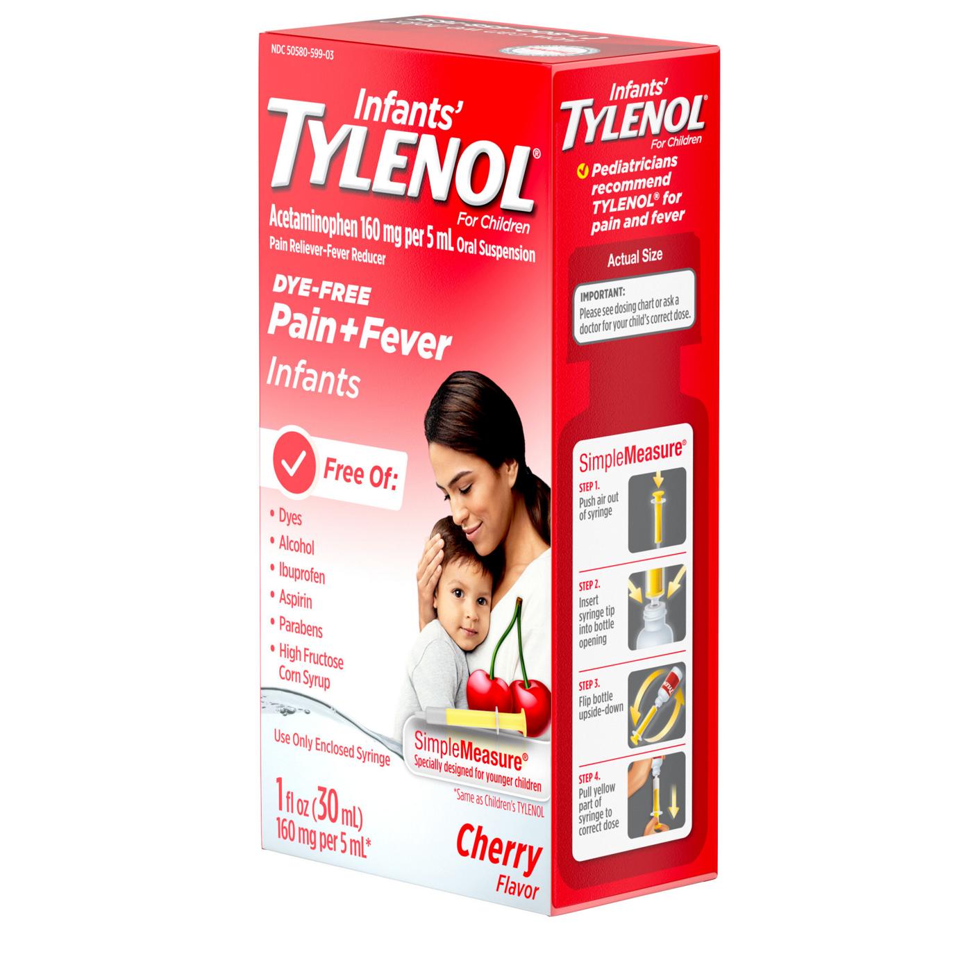 Tylenol Infants' DyeFree Oral Suspension Cherry Shop Pain