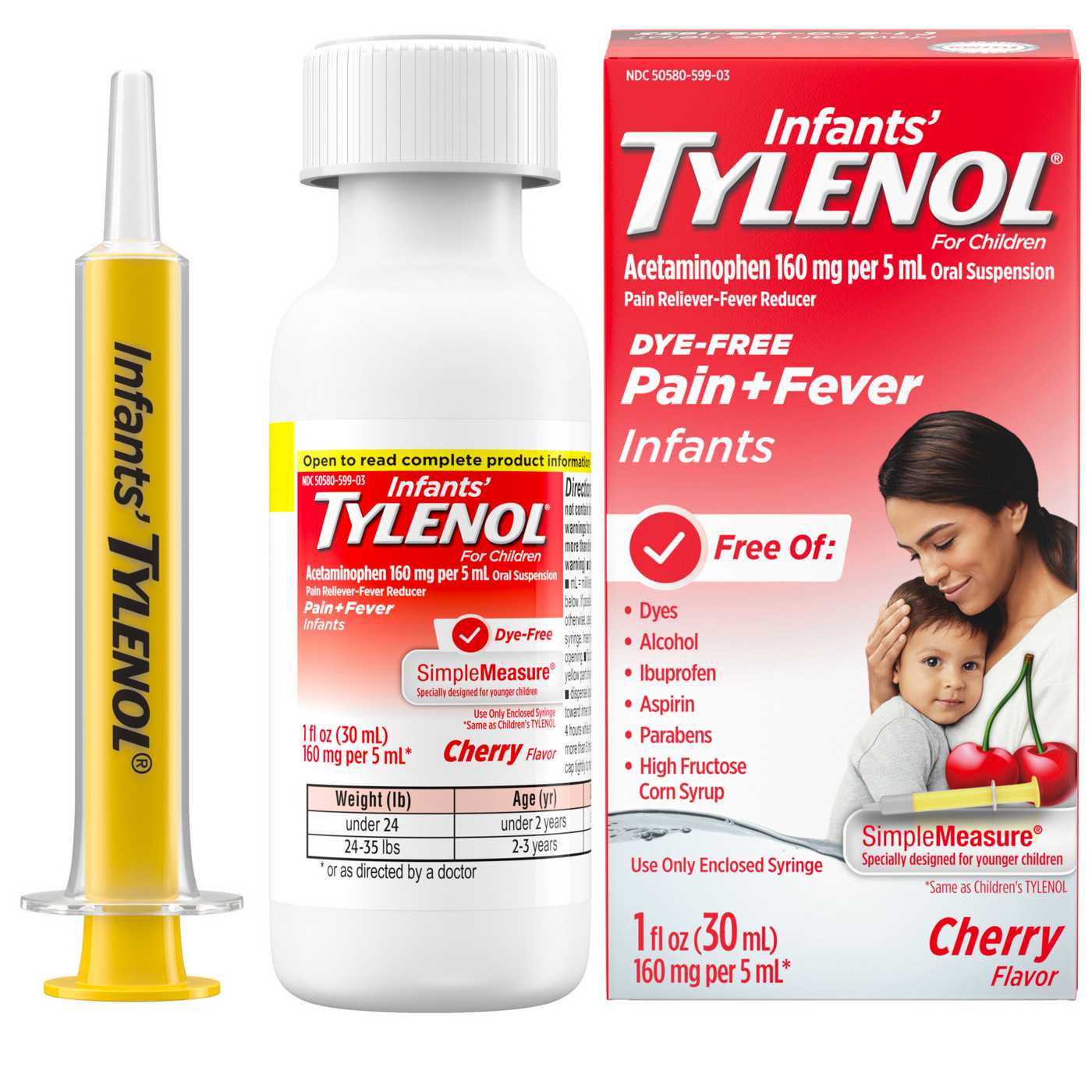 Tylenol Infants' Dye-Free Oral Suspension - Cherry; image 7 of 8