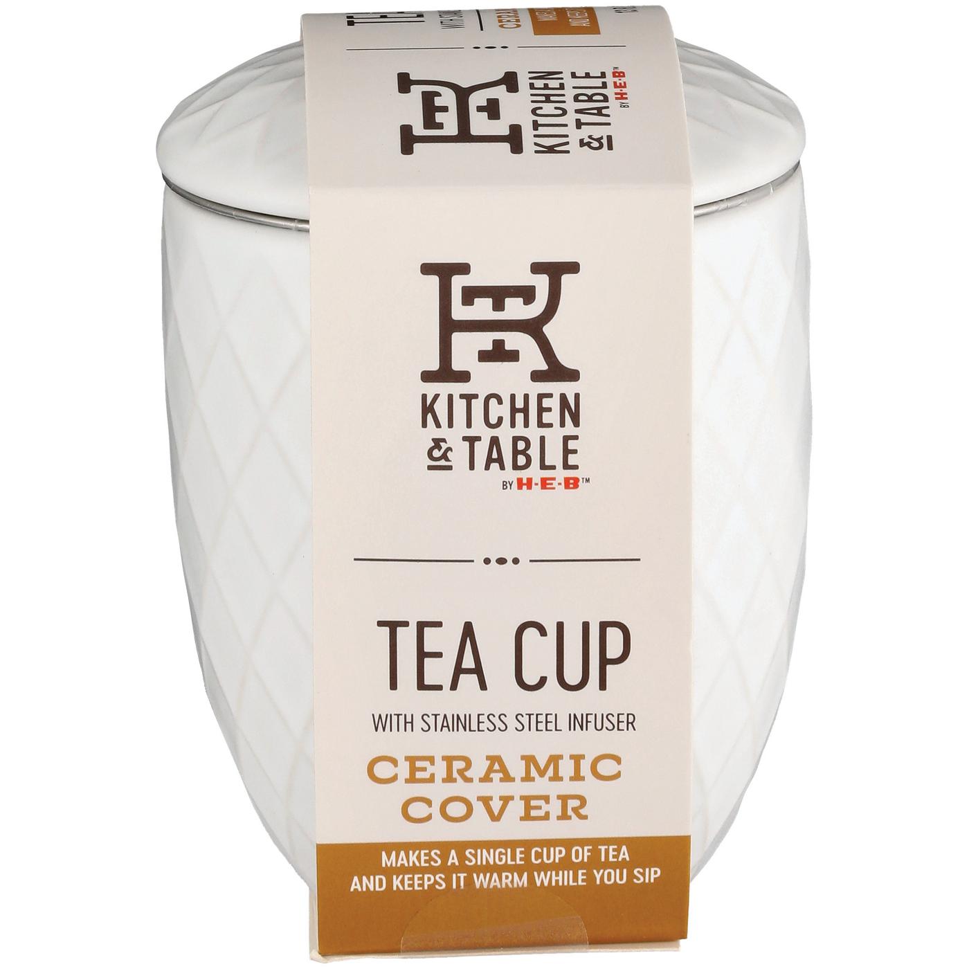 Kitchen & Table by H-E-B Ceramic Tea Cup with Stainless Steel Infuser; image 2 of 2