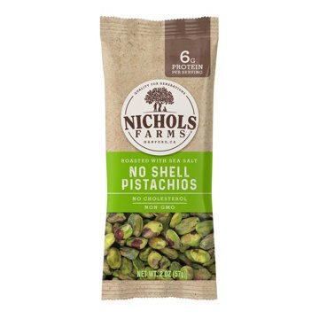 Nichols Farms No Shell Salted Roasted Pistachios, 2 oz