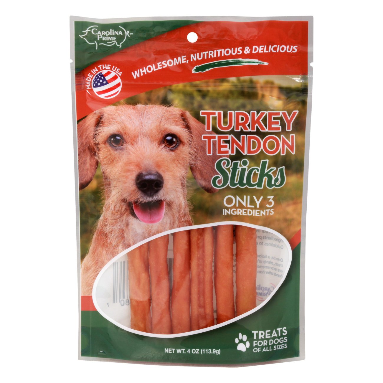 Carolina Prime Turkey Tendon Sticks Dog Treats Shop Dogs at HEB