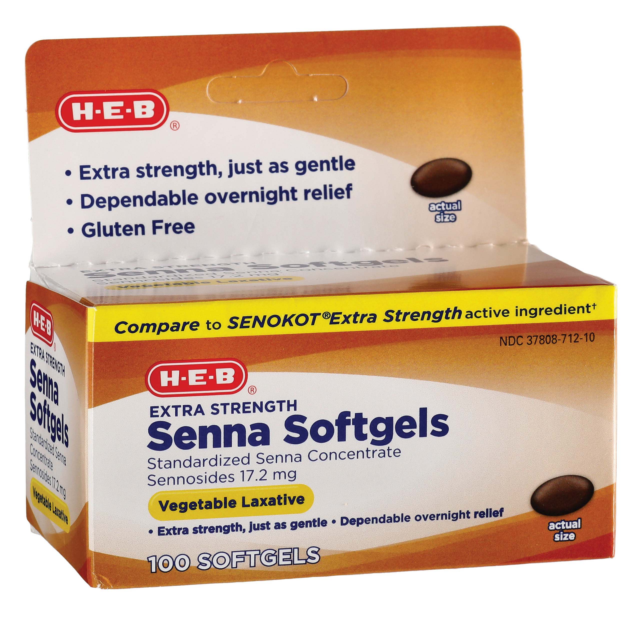 HEB Extra Strength Senna Laxative Softgels Shop Digestion & Nausea