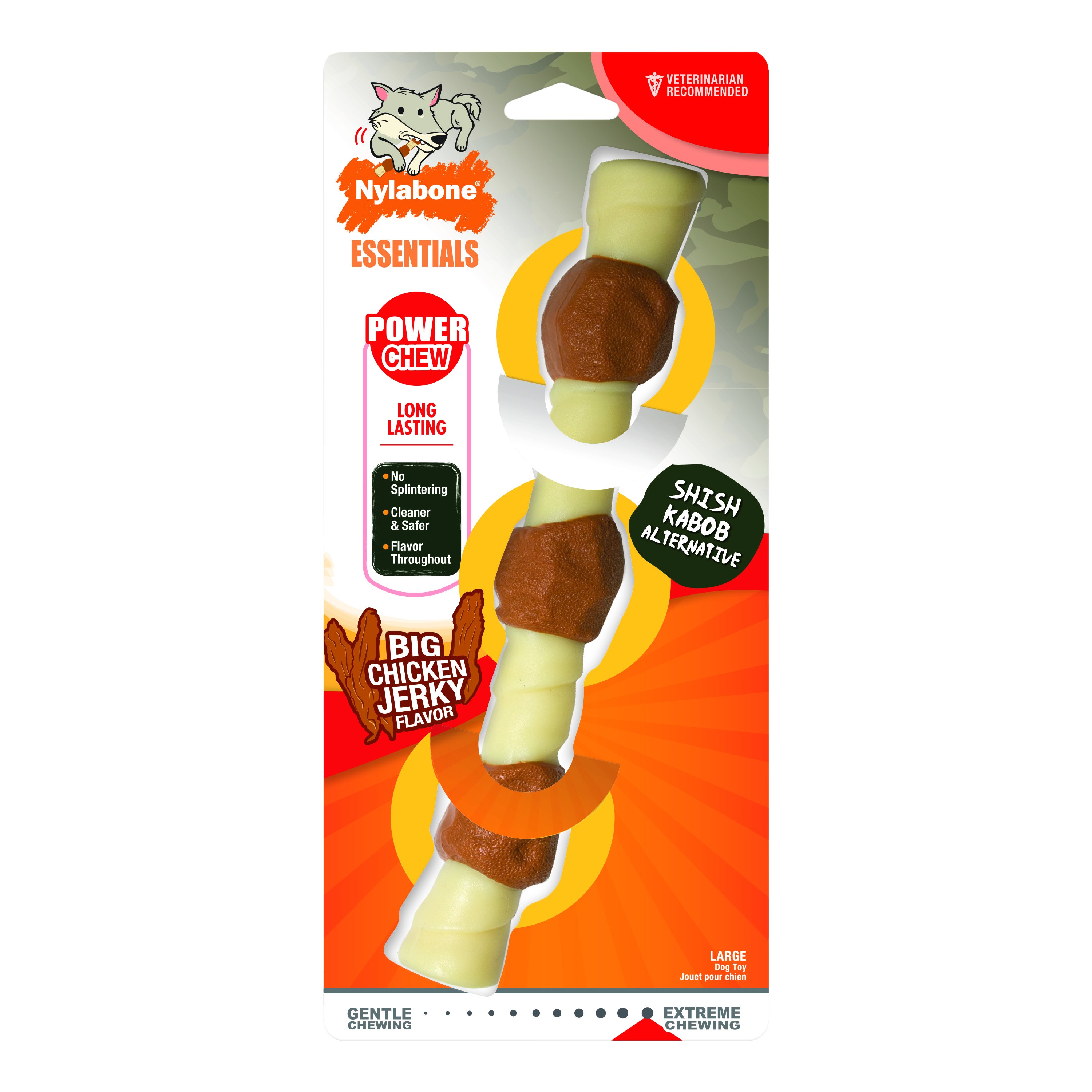 Nylabone Power Chew Knuckle Bone Dog Toy With Treats - Chicken