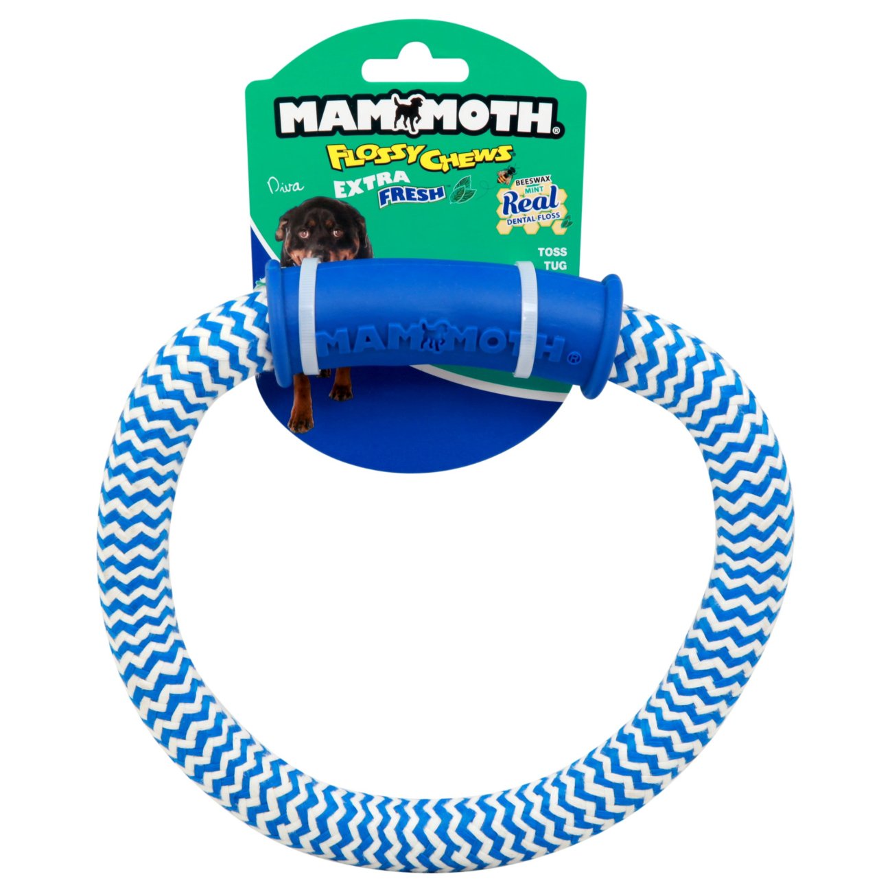 Mammoth Flossy Chew Extra Fresh Medium Dental Ring Dog Toy Shop Chew