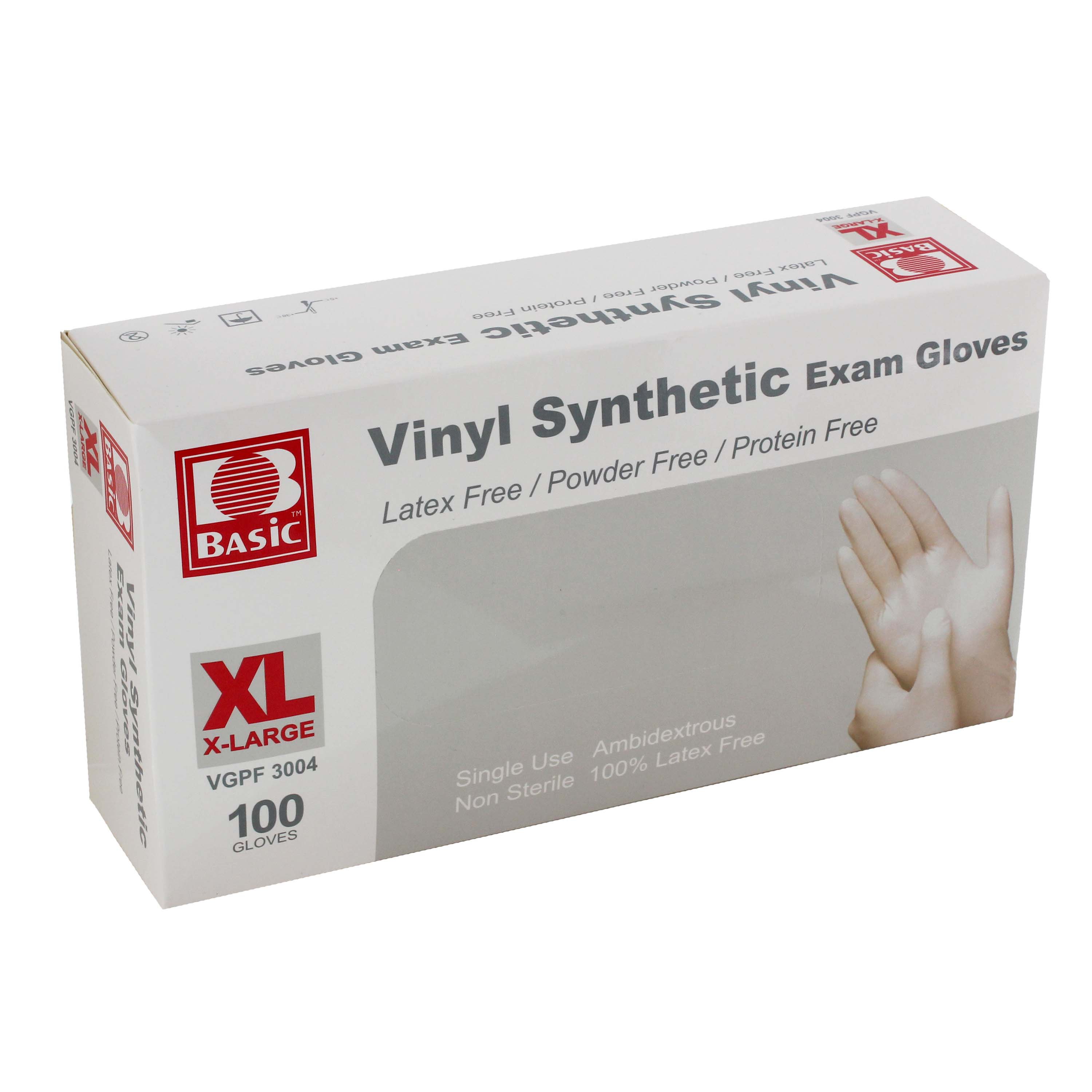 Homworks Vinyl Synthetic Exam Gloves, X-Large - Shop Kits & Supplies at ...