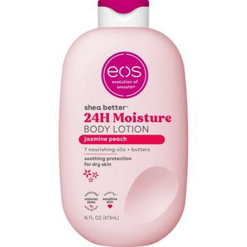 eos Shea Better 24H Moisture Body Lotion - Jasmine Peach, 16 oz
