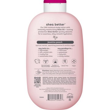 eos Shea Better 24H Moisture Body Lotion - Jasmine Peach, 16 oz