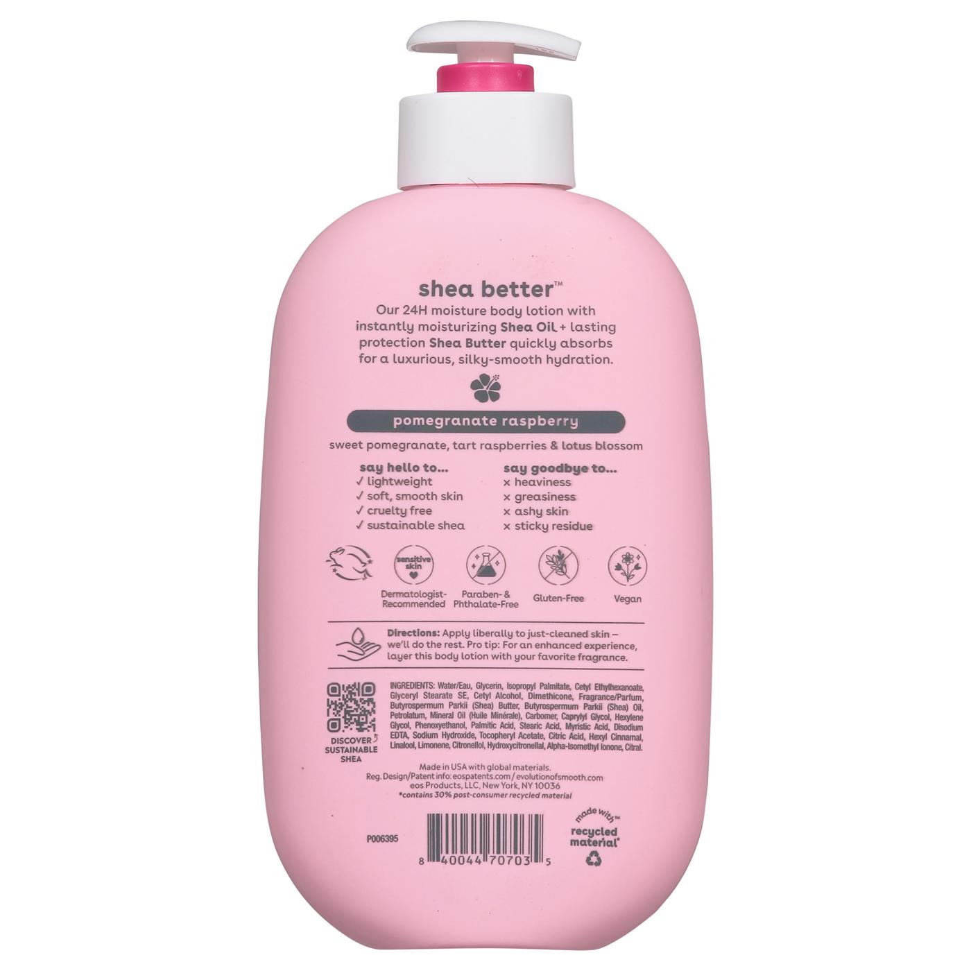 eos Shea Better 24H Moisture Body Lotion - Pomegranate Raspberry; image 2 of 2