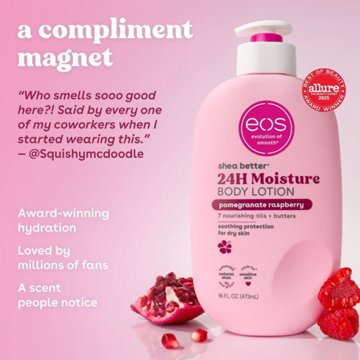 eos Shea Better 24H Moisture Body Lotion - Pomegranate Raspberry, 16 oz