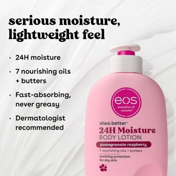 eos Shea Better 24H Moisture Body Lotion - Pomegranate Raspberry, 16 oz