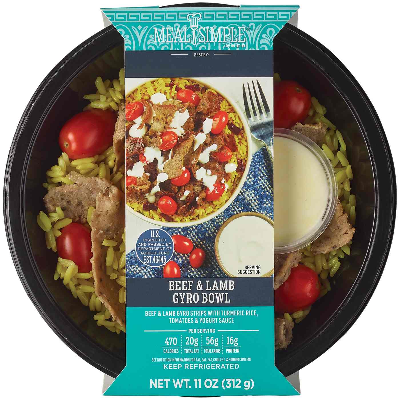 Meal Simple by H-E-B Beef & Lamb Gyro Bowl; image 2 of 4