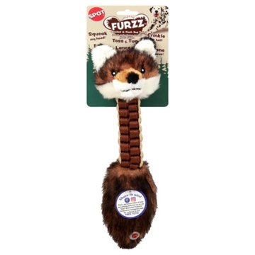 Spot Furzz Braided & Plush Squeaky Dog Toy, EACH