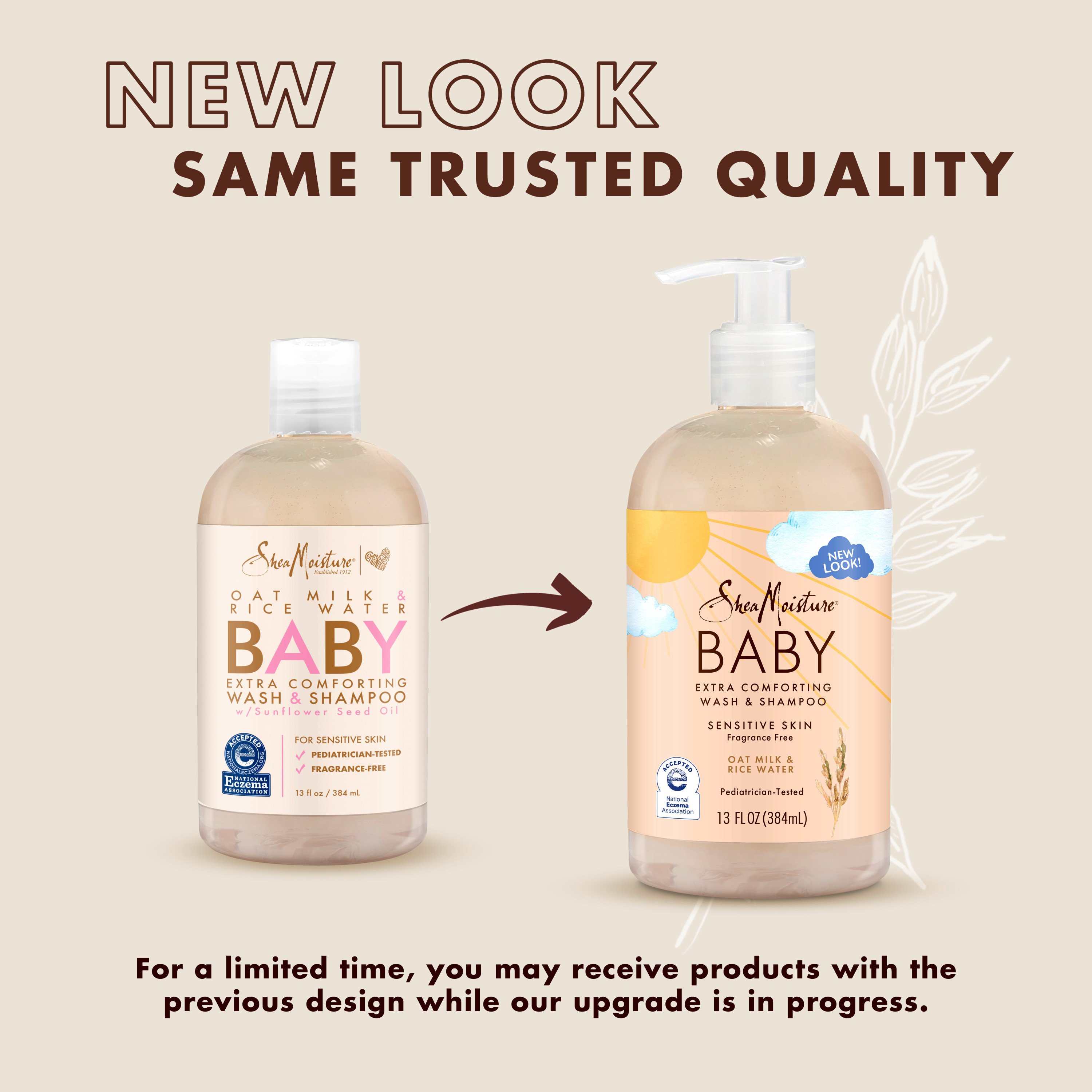 Oat milk & rice water baby extra comforting hot sale wash & shampoo