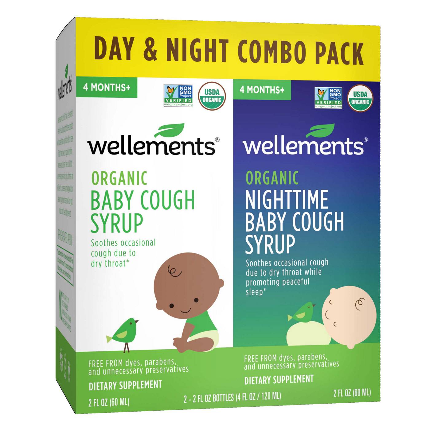 Wellements Organic Baby Cough & Mucus Syrup Day & Night Combo Pack; image 1 of 2