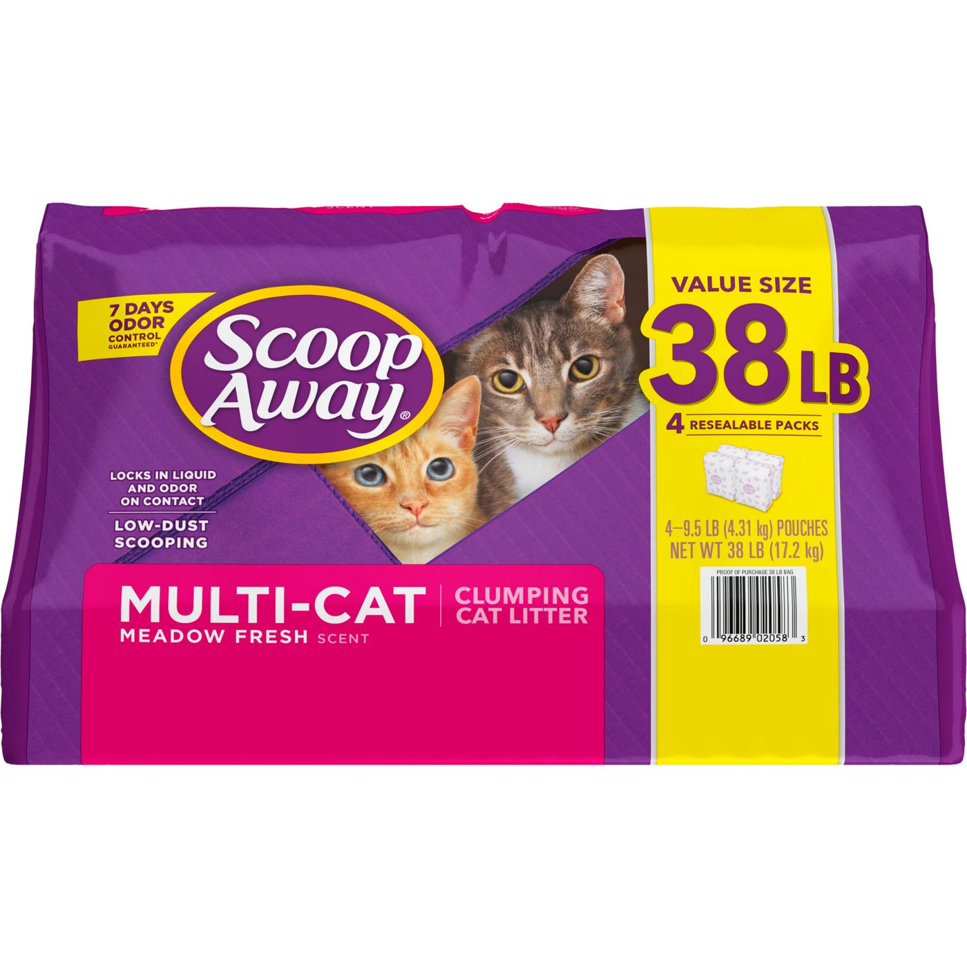 Scoop Away Multi Cat Clumping Cat Litter, Meadow Fresh Scent; image 1 of 5