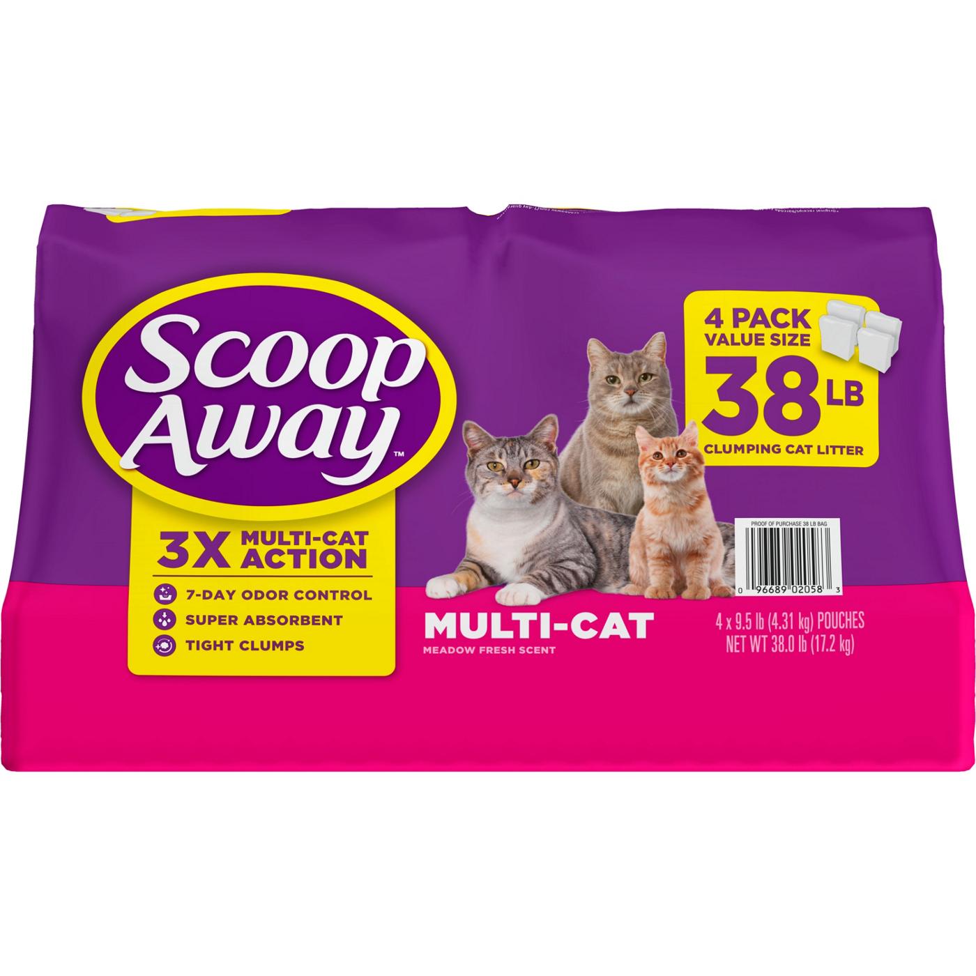 Scoop Away Multi Cat Clumping Cat Litter - Meadow Fresh Scent; image 9 of 14
